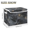 thumbnail image 5 of Yayeee Collapsible Cube Storage Bin with Lid Fabric Closet Decorative Basket with Handles, Gray Sky Pattern, 5 of 7