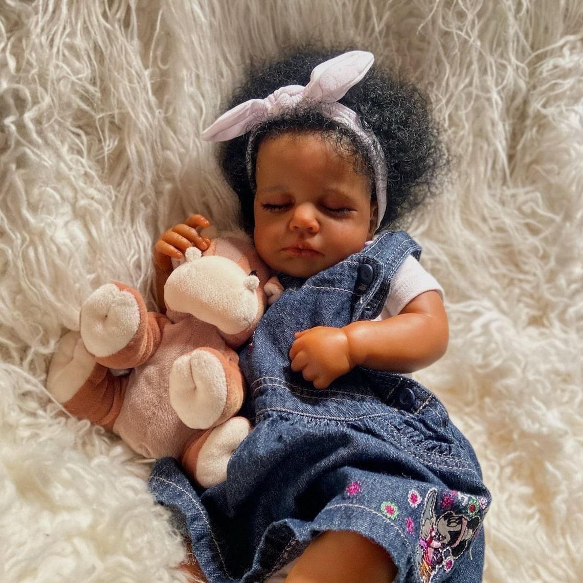 Reborn Baby Dolls Black 20 inch African American Newborn Baby Girl Doll Soft, Realistic Newborn Baby Doll, Waterproof, Poseable with Accessories Gift for Kids Age 3+
