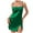 Green, variant on Seamless Underwear Cowl Neck Satin Mini Nightdress, Size L, Blue (Women's)