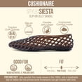 thumbnail image 3 of Cushionaire Siesta Modern Lattice Ballet Flats for Women, Comfortable Slip On Pointed Toe Womens Jelly Shoes, 3 of 21