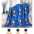 thumbnail image 2 of Comfort Luxury Velvet Super Soft Christmas Prints Fleece Blanket-Holiday Theme Home Décor Fuzzy Warm and Cozy Throws for Winter Bedding, Couch and Gift, 50 x 60 inch, Red Snowman, 2 of 6