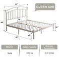 Queen Size Metal Platform Bed Frame with Vintage Victorian