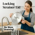 thumbnail image 5 of Stainless Steel Pasta Pot with Locking Strainer Lid, 5.5 Quart Large Capacity, Twist & Lock for Easy Drain, no Colander needed, Dishwasher Safe, 5 of 6