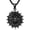 Quetzalcoatl_Black, variant on Aztec Jewelry 925 Sterling Silver Skull Necklace Mictlantecuhtli Tezcatlipoca Mexico Necklaces Jaguar Warrior Mayan Mexican Jewelry Aztec Gifts for Men Women Unisex