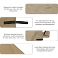 thumbnail image 2 of Westcharm Universal Replacement 4 Panels Privacy Curtain for 12' x 12' Gazebo (Outdoor Privacy Sidewalls Set Only) - Beige 144"W x 84"H Each Panel with C Rings, 2 of 10