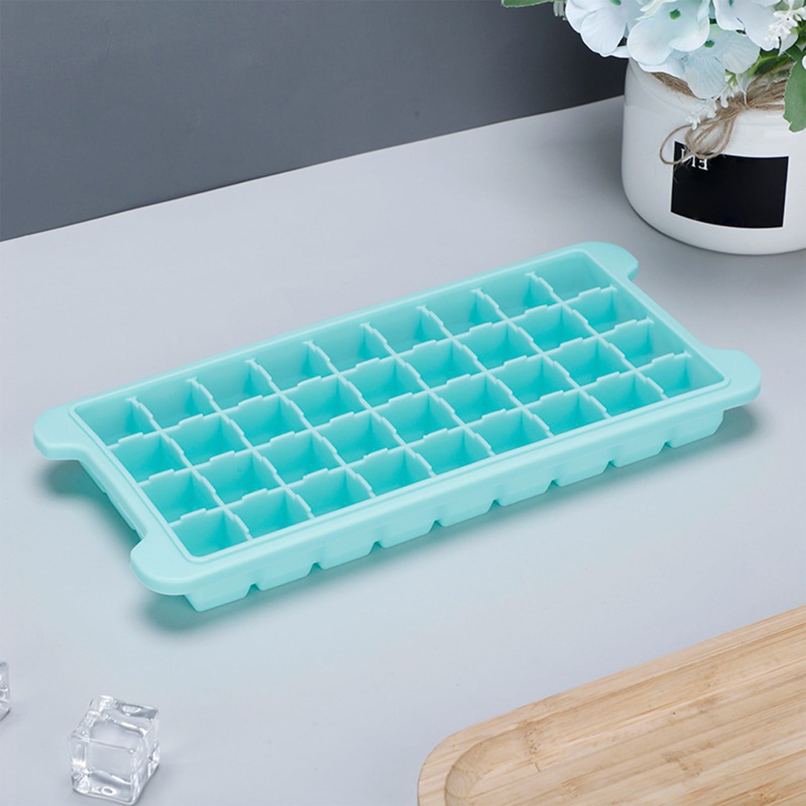 JilgTeok 5 Packs 36-Ice Block Tray with Lid, Large Capacity Easy Press Ice Cube Maker for Freezer, BPA Free Plastic Ice Mold for Whiskey Cocktails Coffee, Dishwasher Safe