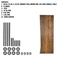 thumbnail image 6 of PIPE DECOR  Solid Live Edge Wood Console Table with Industrial Pipe Legs Trail Brown, 6 of 11
