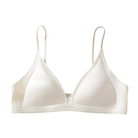 Turilly Bras Womens Wireless Lace Trim Bralette With Thin Straps Soft Breathable Everyday Everyday Bras