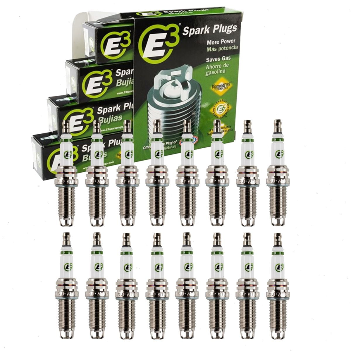 16 pc E3 Spark Plugs compatible with Dodge Durango 5.7L V8 2009-2021
