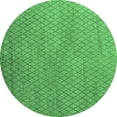 thumbnail image 1 of Ahgly Company Indoor Round Oriental Emerald Green Industrial Area Rugs, 7' Round, 1 of 4