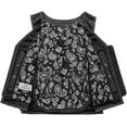 thumbnail image 4 of First Mfg Co - Cindy - Women's Biker Riding Motorcycle Vest - Leather - Black White - Extra Large, 4 of 5