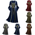 thumbnail image 5 of YanHoo Medieval Dress for Women Halloween Renaissance Costume Dress Lace up Irish Medieval Maxi Dresses Cosplay Retro Gown Dresses, 5 of 5