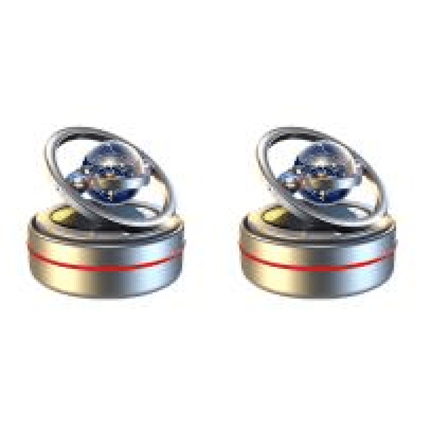 Ambientador Giratorio Solar de Aire para Coche Aromaterapia de Doble Anillo (Sol) Plata