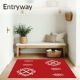 thumbnail image 3 of ODIKA 2'x3' Machine Washable Non-Slip Area Rug, Tannenbaum Greeting Jolly Entryway Festive Hearth Accent High Traffic Rug with Pad, Red, 622176, 3 of 8