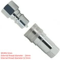 thumbnail image 2 of 1 set M14X1.5 M16X1.5 M18X1.5 M22X1.5 Hydraulic Quick Coupler Close Type Quick Coupling Steel Material Plug Socket Connector Set, 2 of 5