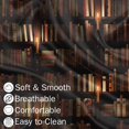 thumbnail image 5 of Body Pillow Cover 21x54 inches Vintage Library Bookshelf Satin Pillow Case Cover with Zipper Soft Breathable Long Pillowcase for Hair and Skin, 5 of 6