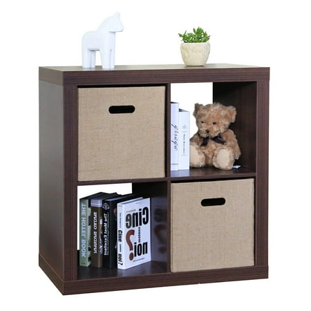 cube stackable espresso organizer brand walmart