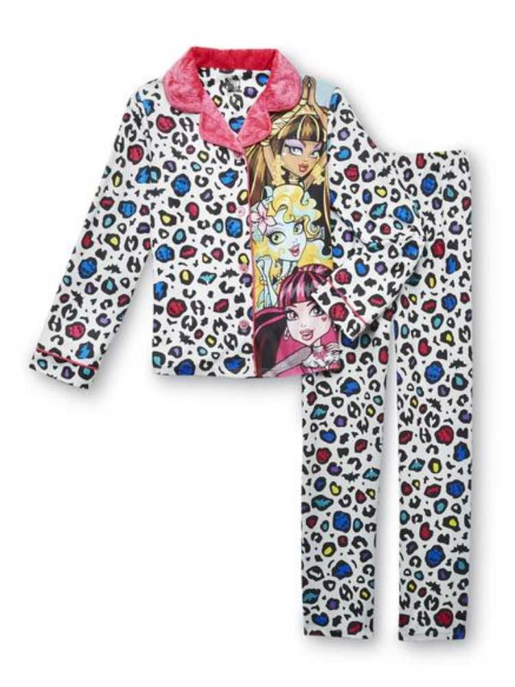 dELIAs girl Big Girls Fuchsia Silver Glitter Letter Stripe Print 2 Pc Pajama Set 7//8