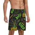 thumbnail image 2 of Sikiie Carnival Mardi Gras3 Mens Pajama Shorts, Lightweight Lounge Pant with Pockets Soft Sleep Pj Shorts for MenLarge, 2 of 6