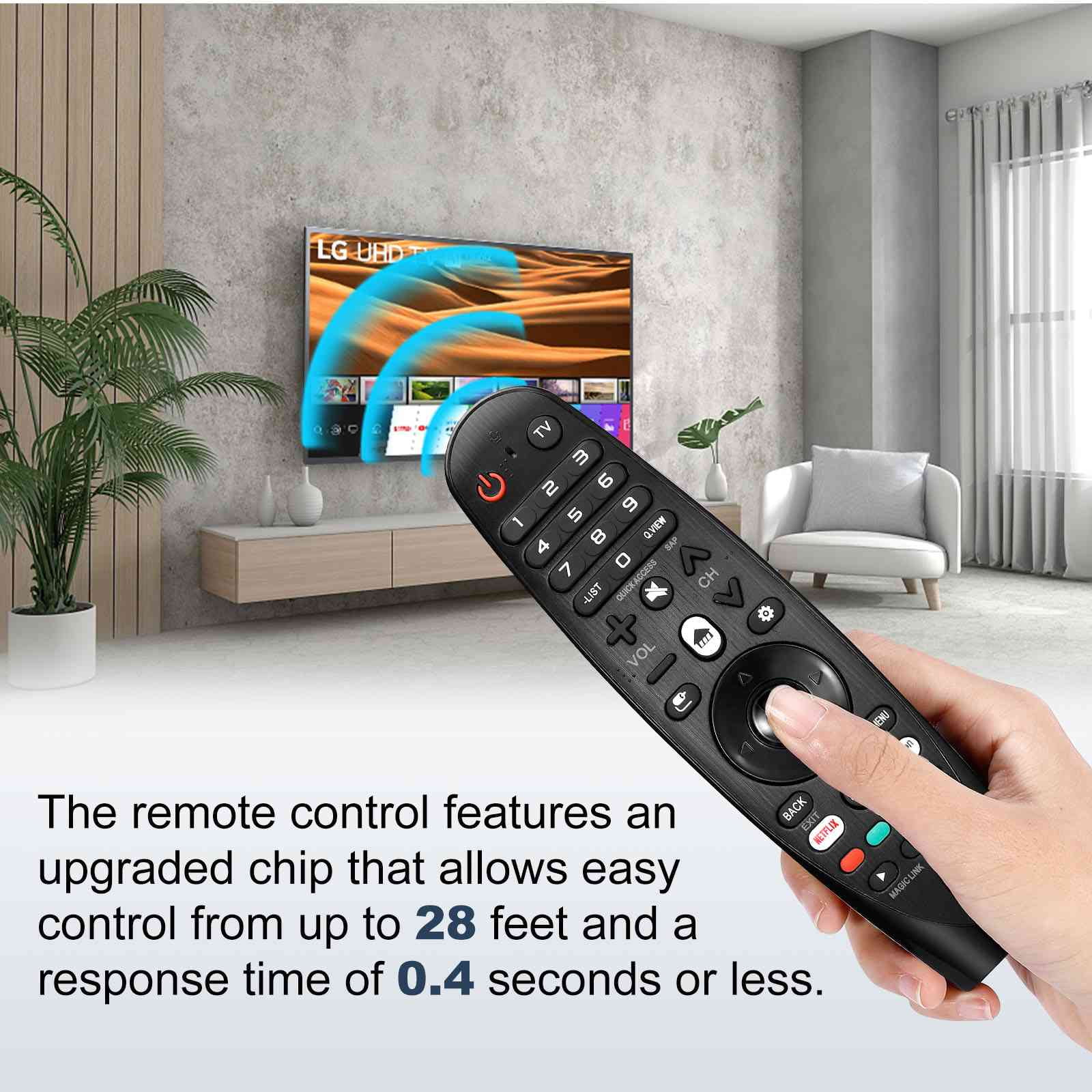 Control remoto universal para LG TV (todos los modelos) compatible con  55UN6955ZUF y todos los LG Smart TV LCD LED 3D HDTV AKB75375604 AKB75095307