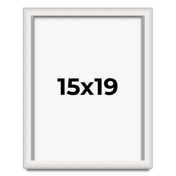 15x19 Shadow Box Silver Brushed Striped Display Frame | 1.625 Inches Deep | 1 Inch Moulding Width |