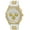 Gold/White, variant on 48mm Montres Carlo Men's Silicone Band Quartz Sports Stones Hip Hop Analog Watch (Silver/Black)