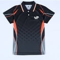 thumbnail image 3 of Nueva camiseta de manga corta con solapa para tenis de mesa, ropa de secado rápido, camiseta de entrenamiento absorbente de sudor de verano 44510, 3 of 5