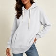 thumbnail image 2 of Yutgune Hoodies For Women Oversized Hooded Sweatshirt Women Kangaroo Pocket Long Sleeve Top, 2 of 9