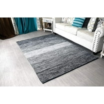 Mystiquedecors Black & White Area Rug for Living Room - Indoor Outdoor Reversible Cotton Rugs 5x7'