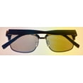 thumbnail image 4 of John Varvatos Plastic Men's Tortoise Soft Rectangle Sunglasses, Black, 4 of 12
