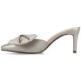 thumbnail image 2 of Journee Womens Tiarra Mules Mid Stiletto Pointed Toe Evening Pumps, Widths Available, 2 of 8