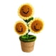 thumbnail image 1 of girasoles hechos a mano de lana de punto flor artificial en maceta adornos de interior, 1 of 5