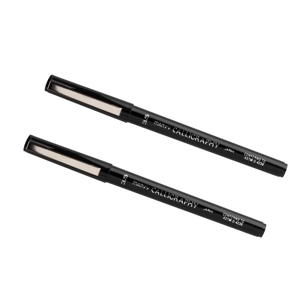 JAM Calligraphy Pens, 3.5 mm, Black, 2/Pack