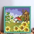 thumbnail image 2 of Kit Punto Cruz Con Paisaje Otoñal Bordado Cuentas Impresas 9CT Arte 17x17cm, 2 of 9