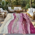 thumbnail image 3 of Fsddascl Pink Coastal Outdoor Rug for Patio/Deck/Porch, Non-Slip Large Area Rug 5 x 8 Ft, Summer Beach Nautical Abstract Art Indoor Outdoor Rugs Washable Area Rugs, Reversible Camping Rug Carpet, 3 of 5