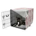 thumbnail image 5 of Vintage Botany Dog Crate Cover, English Garden Art of Endemic Flowers and Butterflies, Easy to Use Pet Kennel Cover Small Dogs Puppies Kittens, 7 Sizes, Pale Rose Pale Ruby, by Ambesonne, 5 of 6