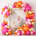 thumbnail image 4 of Orange Balloon Chain Package Birthday Party Graduation Decoration Arch Scene Atmosphere Layout, 4 of 8