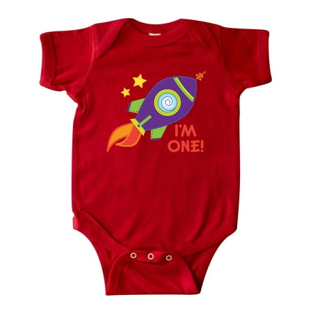 

Inktastic 1st Birthday Rocketship One Year Old Gift Baby Boy or Baby Girl Bodysuit