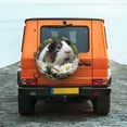 thumbnail image 6 of Salouo Daisy Guinea Pig Print Spare Tire Cover 14-17 inch Spare Tire Protector Universal Tough Tire Wheel Cover for Trailer SUV and Truck-16 inch, 6 of 6