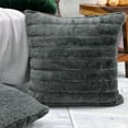 thumbnail image 5 of Home Soft Things Super Soft Decorative Pillow Covers, Set of 4, 20x20 inches, Charcoal, 5 of 5