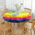 thumbnail image 3 of Colorful Tie Dye Pattern Round Fitted Tablecloth with Elastic Edge,Dining Table Cover Waterproof,Outdoor Round Tablecloth for Camping,Dining,Indoor and Outdoor, 3 of 7