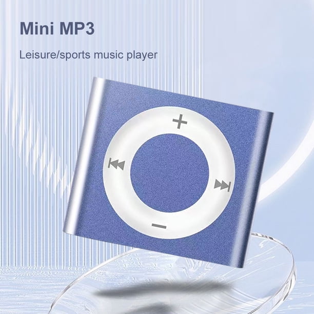 Mini Clip Reproductor de MP3 con Altavoz Metal Tarjeta TF 64G Expansión 180mAh (Púrpura)
