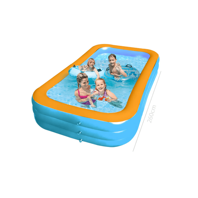 Alberca Inflable Grandes Piscina Inflable Rectangular 2.6 M