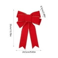 thumbnail image 4 of EWASWON Large Christmas Red Flocked Bow - 7-Ear Overlock Edge Holiday Decoration for Christmas Tree, Gift Wrapping, Door Window, 4 of 6
