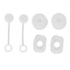 thumbnail image 2 of Tapón de paja para taza, tapa de cubierta de pajilla reutilizable sellada, tapones para derrames redondos cuadrados, juego de tapón de fuga de silicona transparente, 6 uds., 2 of 14