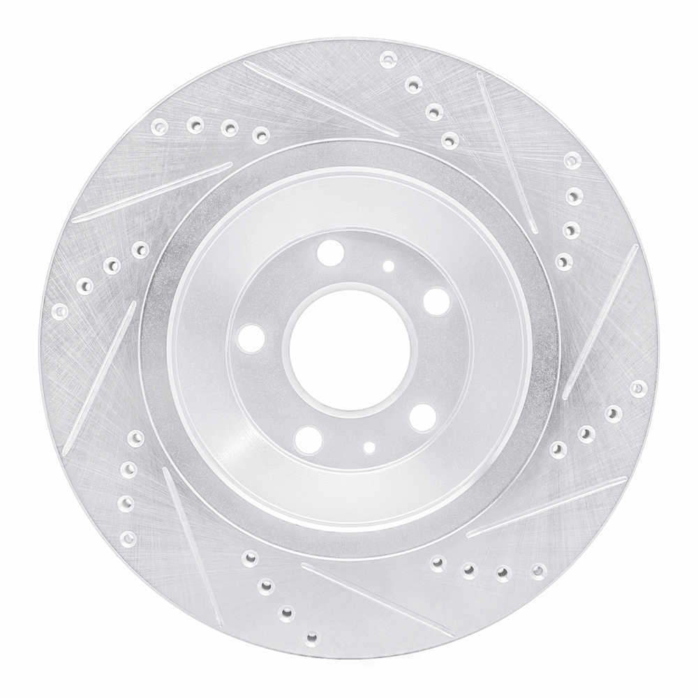 Dynamic Friction Company 631-73046L DFC Brake Rotor - Drilled And Slotted - Silver