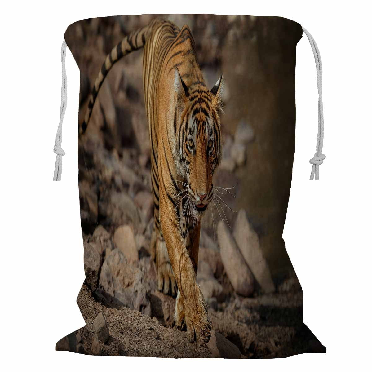 ABPHQTO Tiger In The Nature Habitat Storage Basket Laundry Bag with