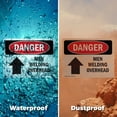 thumbnail image 6 of (2 Pack) Men Welding Overhead OSHA Danger Sign 18 Inch X 12 Inch Plastic Sign, Weather Resistant, UV Protected for Workplace, Business, and Construction Site, Made in the USA, 6 of 8