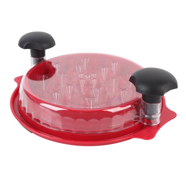 Chicken Cutter, Visible Meat Grinder with Anti Slip Ergonomic Handle Manual Twist Kitchen Gadget with Transparent Lid for Beef Vegetables