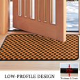 thumbnail image 3 of Orange and Black Checkered Pattern Door Rugs,Washable Non Slip Door Mats Indoor,Decorative Door Mats,Entry Mat Indoor for Entrance,Bedroom,Kitchen,Bathroom,30"x17", 3 of 6